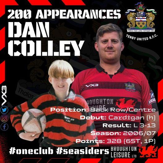 Tenby try scorer Dan Colley - now and as a young teenager Tenby try scorer Dan Colley - now and as a young teenager